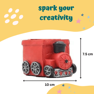 Craftopedia Paint Your Own Train Planter | DIY Art and Craft Kit - CR08T