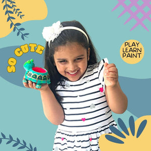 Craftopedia Paint Your Own Turtle Planter | DIY Art and Craft Kit - CR05T
