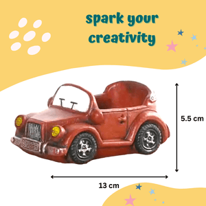 Craftopedia Paint Your Own Vintage Car Planter | DIY Art and Craft Kit - CR04T