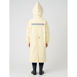 Cream Animal Print Knee Length Raincoat for Kids & Teens - 5 - 6 Years Monsoon Wear