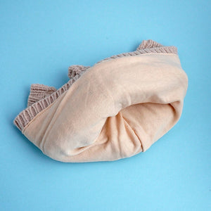 Cream Baby Horns Knitted soft Woolen Winter Cap with tie up, 6 - 18 months - 6 - 18 Months Winter Wear