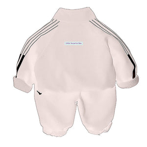 Cream & Black Letter B Monogram 3 Pcs Track Suit Set For Toddlers And Kids - 3 - 4 Years Kids Clothing