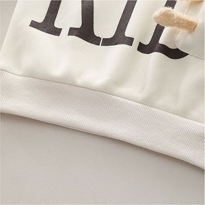 Cream & Brown Kids Teddy Soft Toy 2 Pcs Track Suit Set For Toddlers And Kids - 2 - 3 Years Kids Clothing