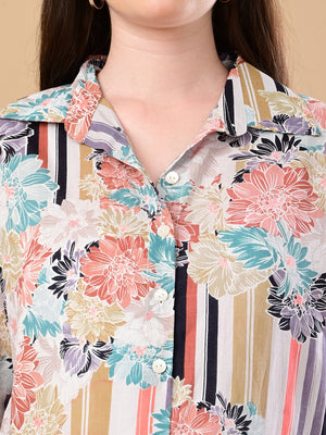 Cream Classic Maternity and Nursing Oversized Shirt - S Maternity and Nursing Tops