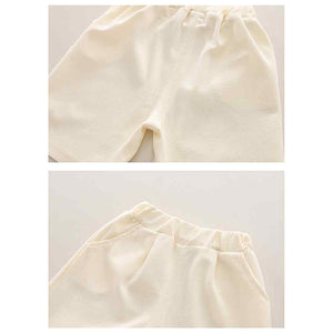 Cream Doggy Paw 2pcs Shorts set for Toddlers and Kids. - 2 - 3 Years Kids Clothing