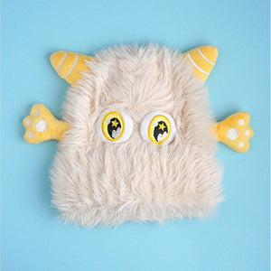 Cream Furry Monster 3d style Winter Cap/Beanie for Kids - Winter Wear