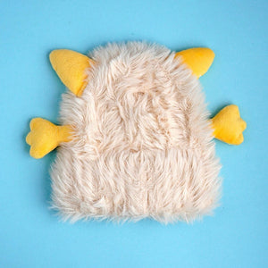 Cream Furry Monster 3d style Winter Cap/Beanie for Kids - Winter Wear