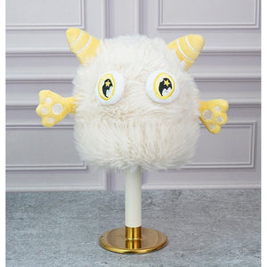 Cream Furry Monster 3d style Winter Cap/Beanie for Kids - Winter Wear