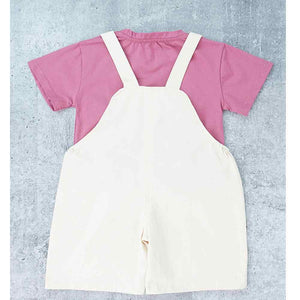 Cream One eye Monster, 2 pcs Dungary style set for Toddlers and Kids - 1 - 2 Years Kids Clothing