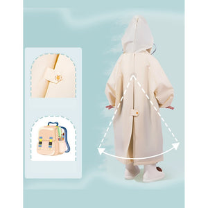 Cream Reptile Kingdom Raincoat for Kids. - L - 5 - 6 Years Monsoon Wear