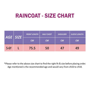 Cream Reptile Kingdom Raincoat for Kids. - L - 5 - 6 Years Monsoon Wear