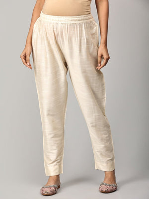 Cream Silk Maternity Pants - MBS - SK - CRMSL - S