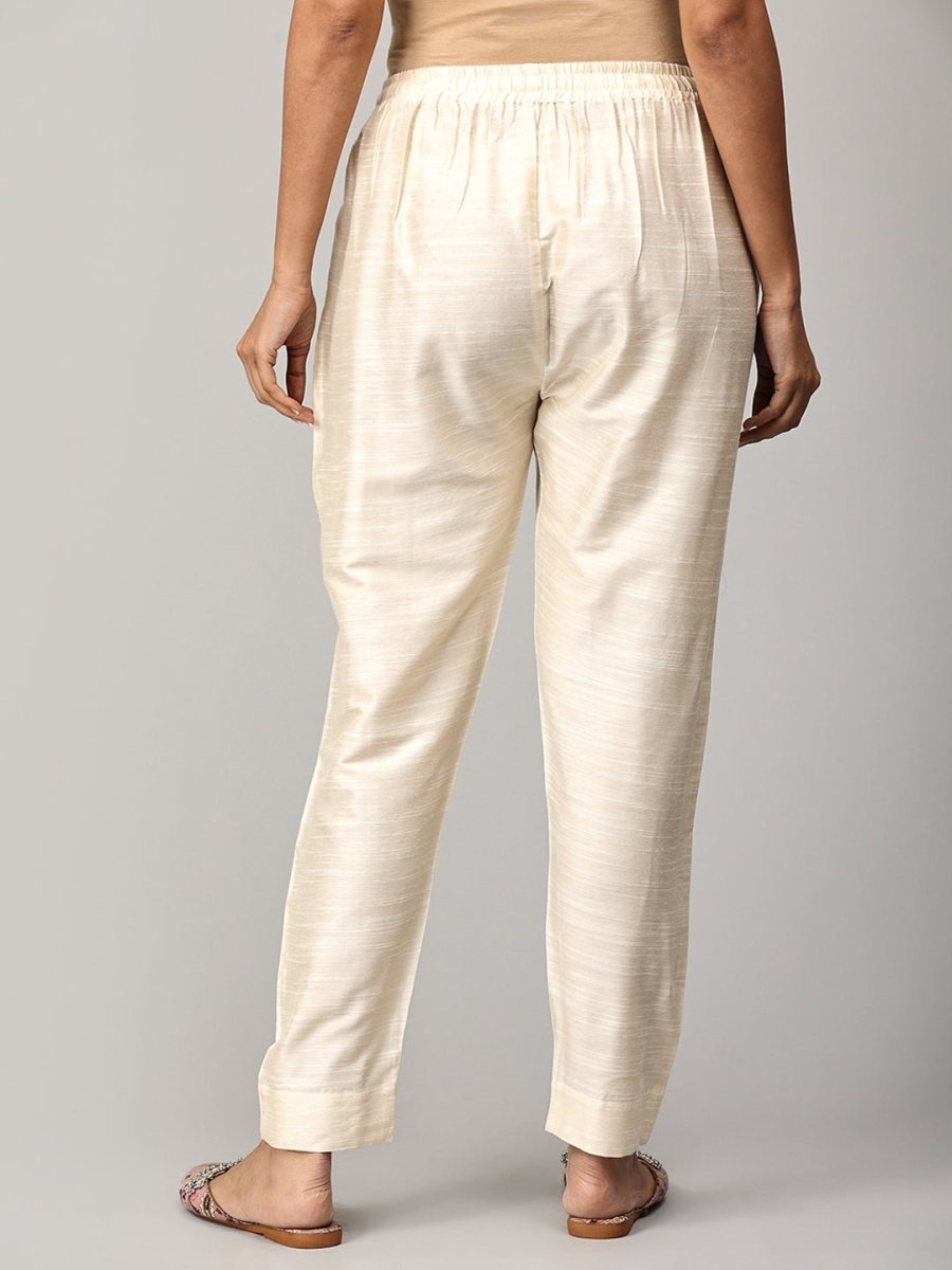 Cream Silk Maternity Pants - MBS - SK - CRMSL - S
