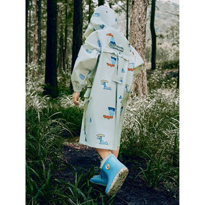 Cream Woodland Volcano Raincoat for Kids - Little Surprise BoxCream Woodland Volcano Raincoat for Kids