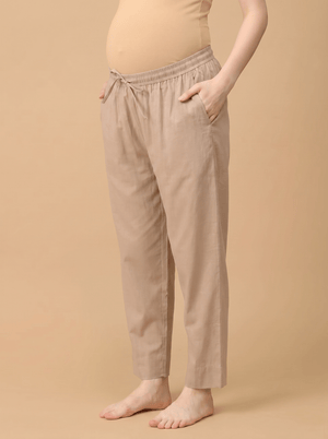 Creme de la Chic Maternity Lounge Pants - Ecru Maternity Bottoms