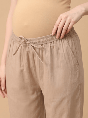 Creme de la Chic Maternity Lounge Pants - Ecru Maternity Bottoms