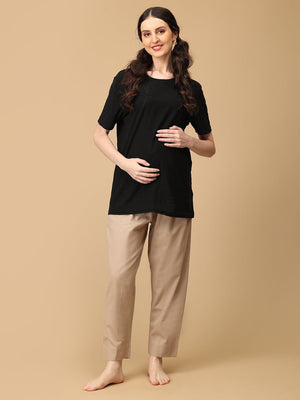 Creme de la Chic Maternity Lounge Pants - MBS - SK - CRDL - S