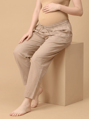Creme de la Chic Maternity Lounge Pants - Ecru Maternity Bottoms