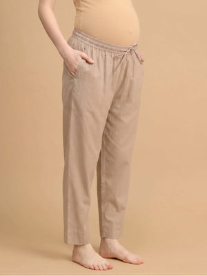 Creme de la Chic Maternity Lounge Pants - Ecru Maternity Bottoms