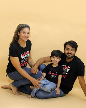 Crime Partners Family Matching Family T-shirt - Combo of 3 - TWN3-SS-CRMP