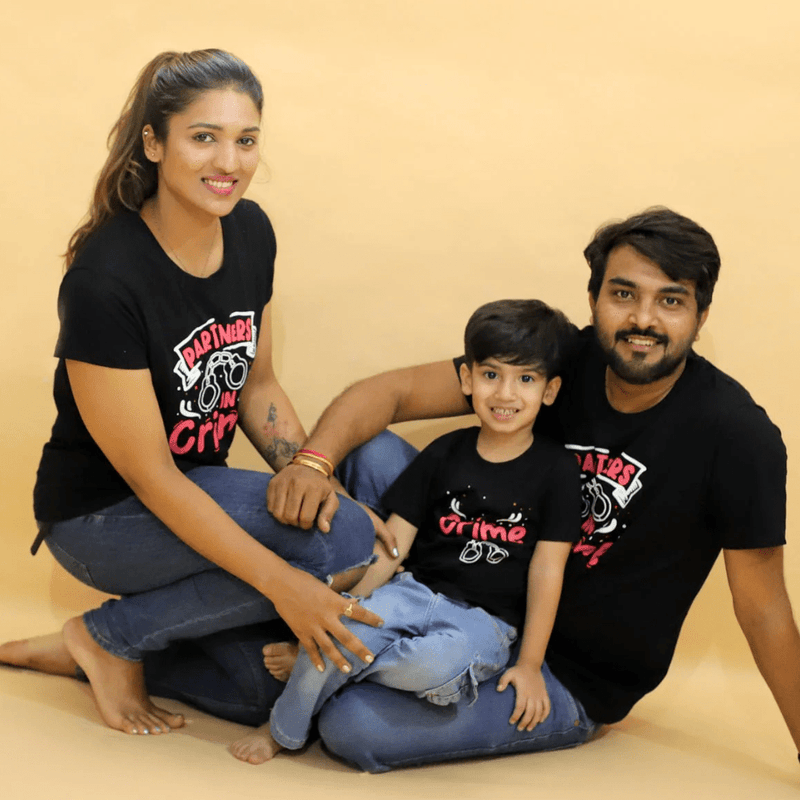 Crime Partners Matching Family T-shirt - Set of 3