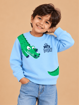 Croc Attack Kids Sweatshirt - 1-2 Years Kids Winter Sweatshirts