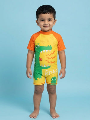 Croc Charm Boys Swimsuit - 1 - 2 Years Kids Swimwear