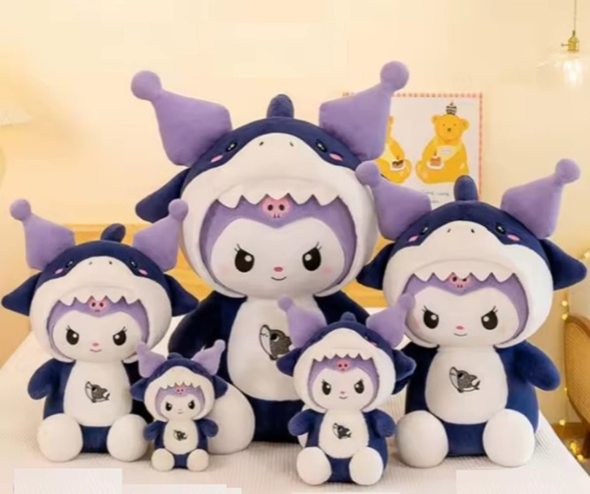 Cuddle Nest Kawaii Shark Bunny Plush Toy – Stuffed Animal Doll for Cuddles - Kawaii Shark_Purple