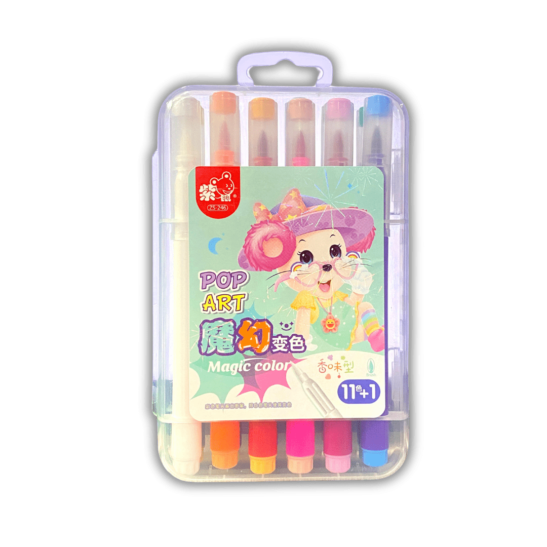 CuddleNest 12 Magic Color - Changing Felt Tip Markers - Magic Color_12pc_15*10*3