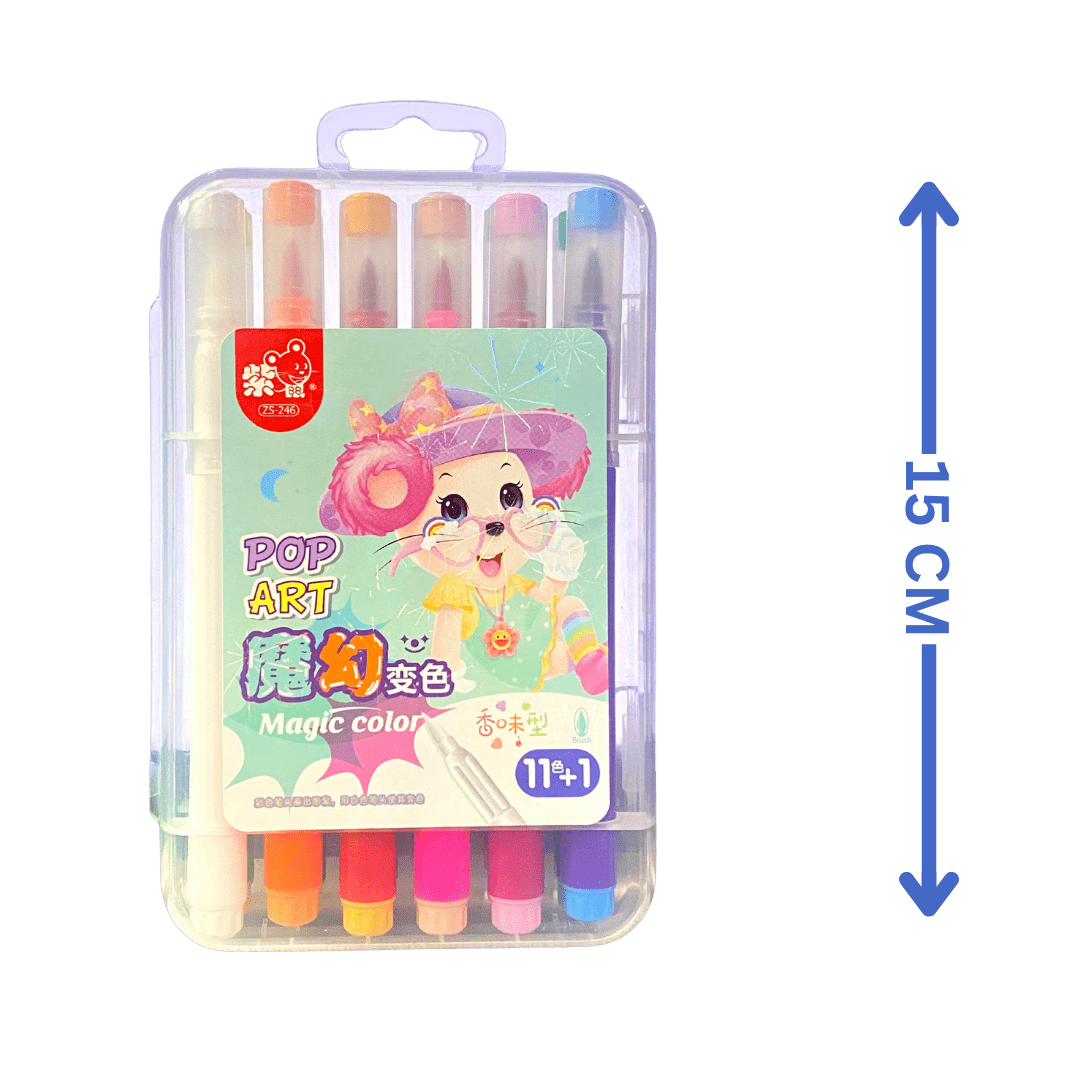 CuddleNest 12 Magic Color - Changing Felt Tip Markers - Magic Color_12pc_15*10*3