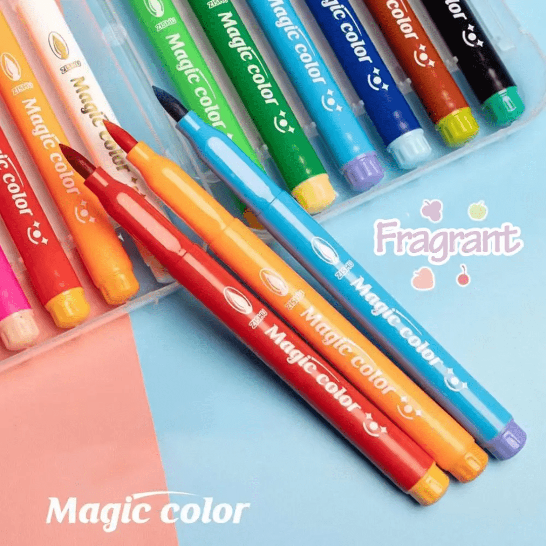 CuddleNest 12 Magic Color - Changing Felt Tip Markers - Magic Color_12pc_15*10*3