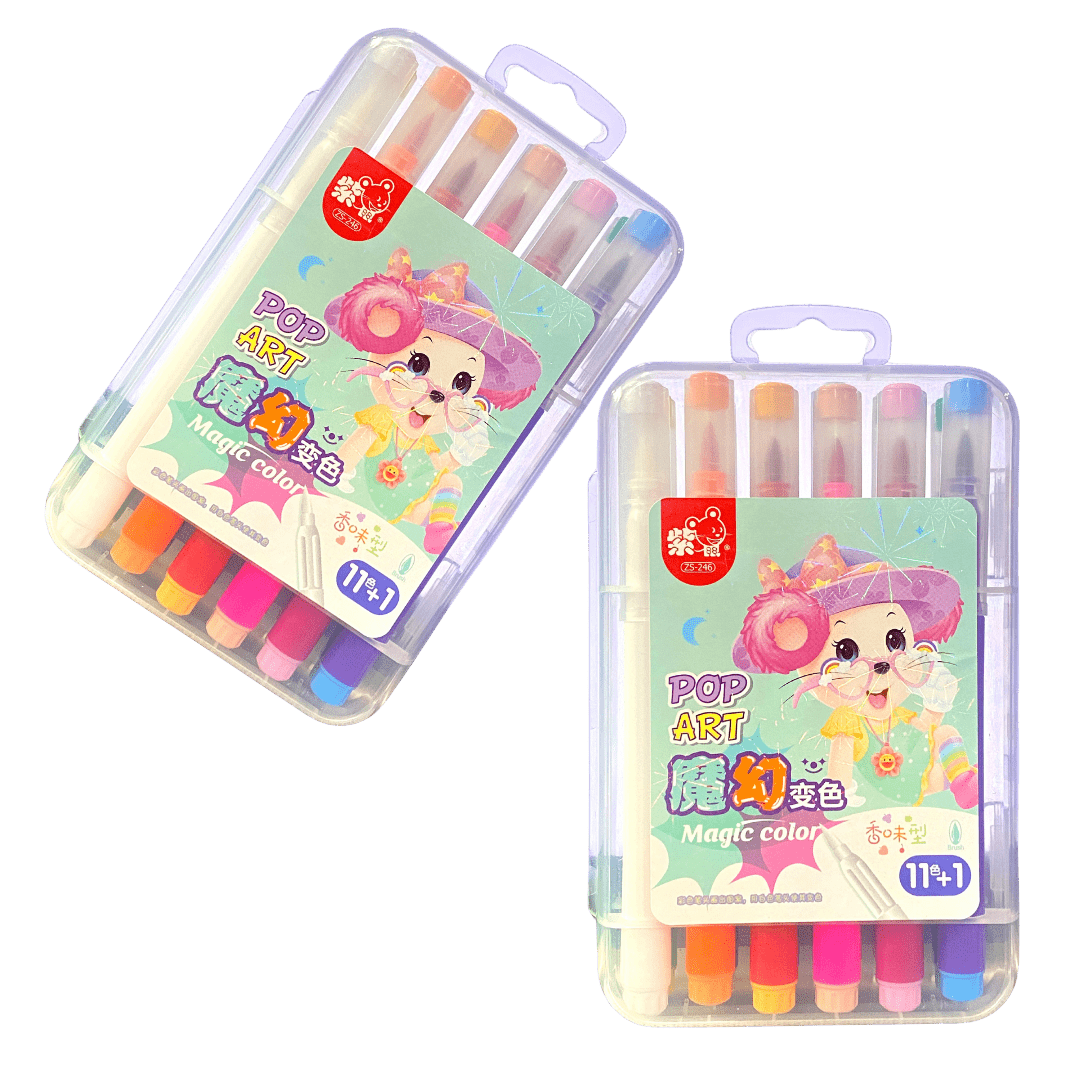 CuddleNest 12 Magic Color - Changing Felt Tip Markers - Magic Color_12pc_15*10*3
