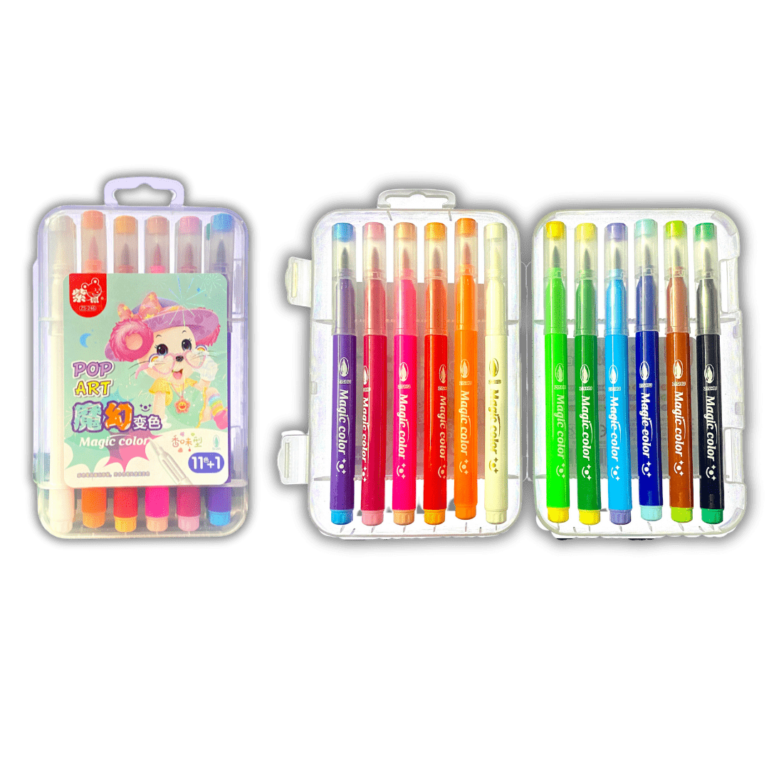 CuddleNest 12 Magic Color - Changing Felt Tip Markers - Magic Color_12pc_15*10*3