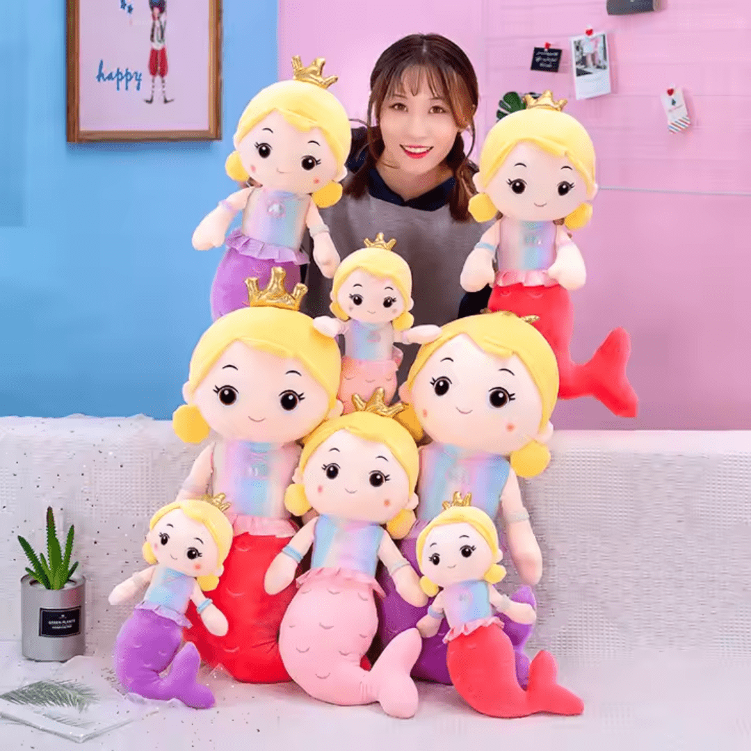 CuddleNest Adorable Mermaid Doll 30 cm soft toy - Mermaid_Doll_Purple_30*15*10