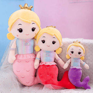 CuddleNest Adorable Mermaid Doll 30 cm soft toy - Mermaid_Doll_Purple_30*15*10