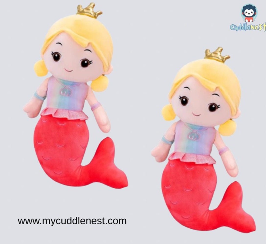 CuddleNest Adorable Mermaid Doll 30 cm soft toy - Mermaid_Doll_Purple_30*15*10