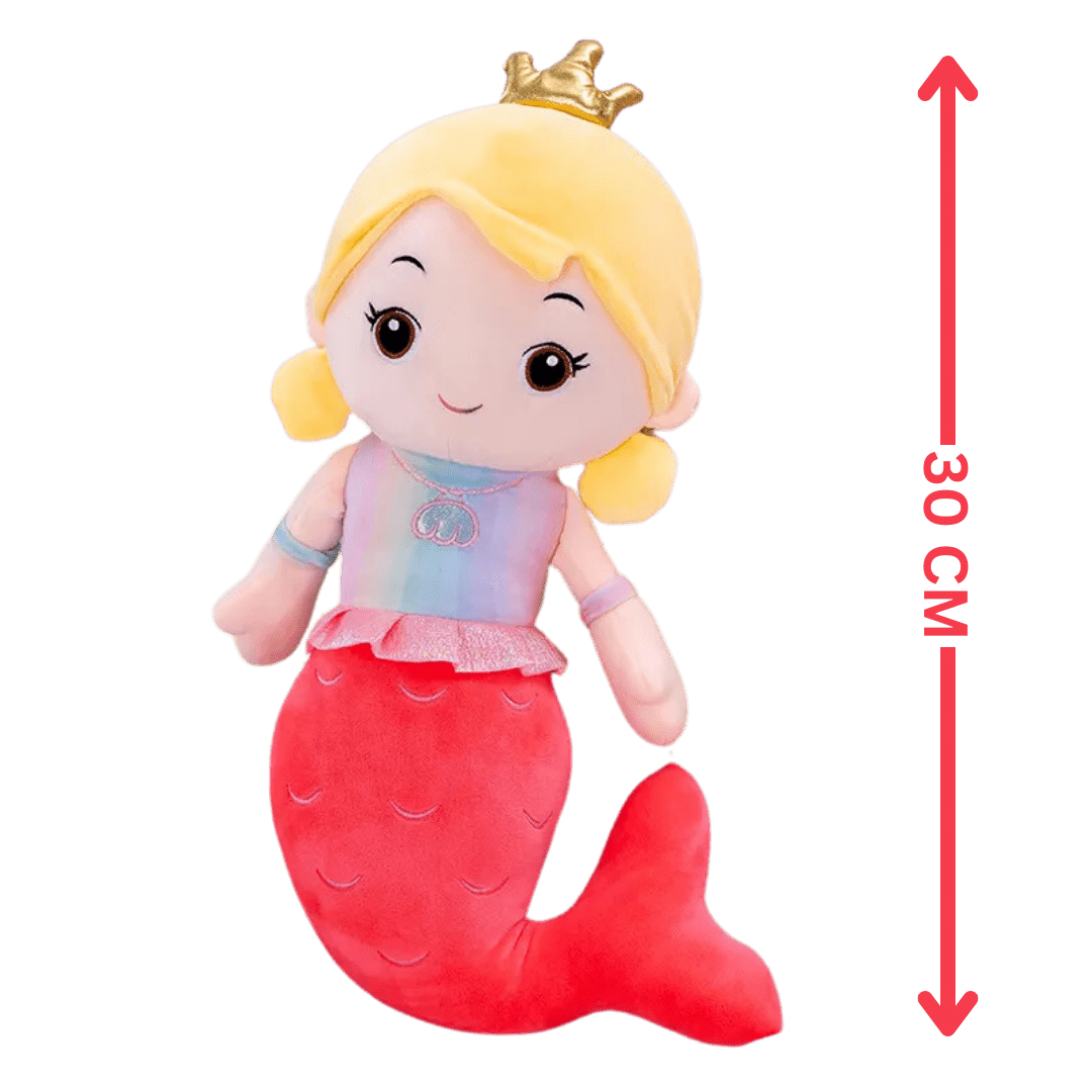 CuddleNest Adorable Mermaid Doll 30 cm soft toy - Mermaid_Doll_Purple_30*15*10