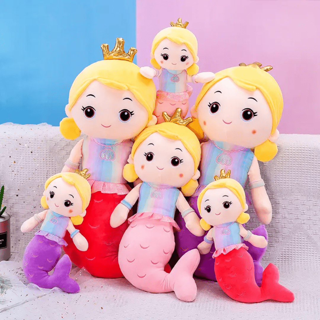 CuddleNest Adorable Mermaid Doll 30 cm soft toy - Mermaid_Doll_Purple_30*15*10