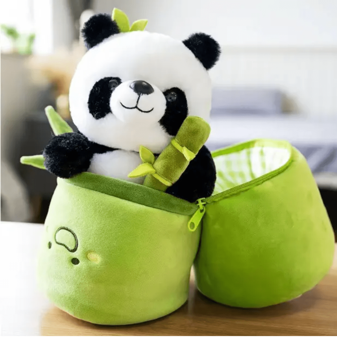 CuddleNest Bamboo Panda Soft Toy | Adorable Plush Panda for Kids - Bamboo_Panda_22*15*15