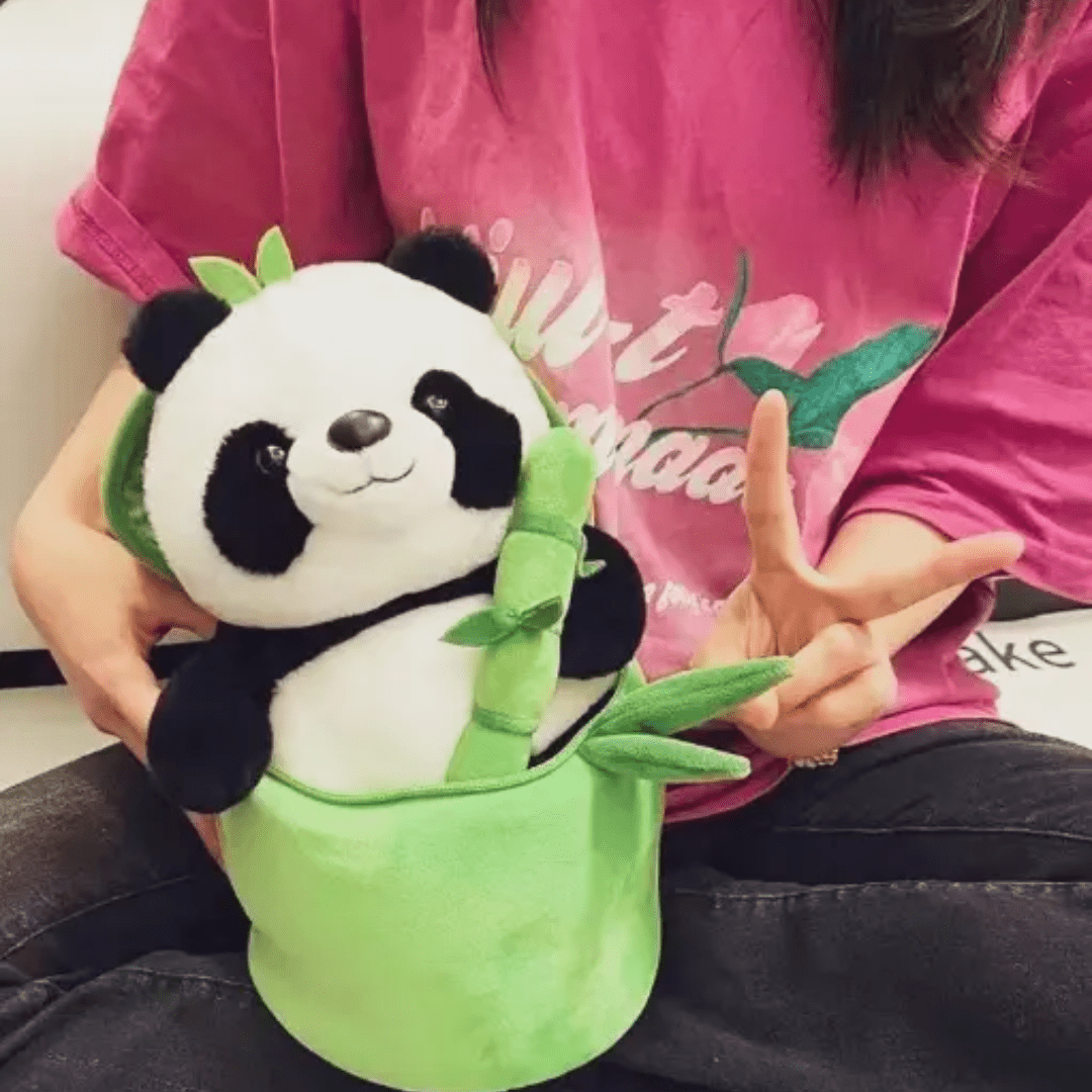 CuddleNest Bamboo Panda Soft Toy | Adorable Plush Panda for Kids - Bamboo_Panda_22*15*15