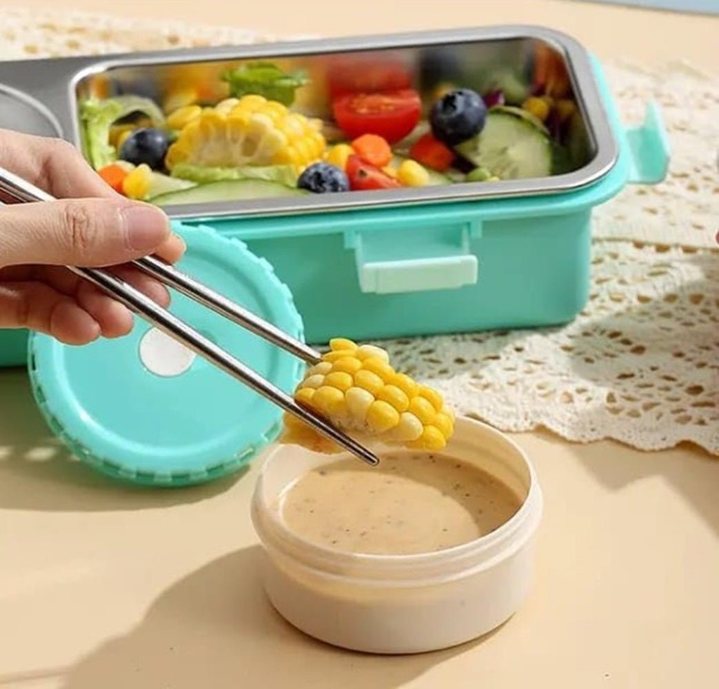 CuddleNest Bento - Style Stainless Steel Lunch Box - Lunch Box_7106_2 Com_Green