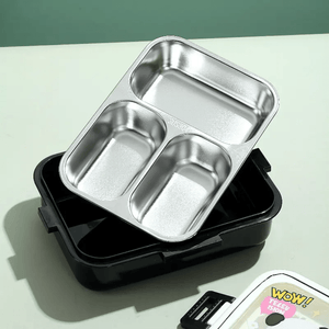 CuddleNest Blue Astronaut Bento Lunch Box for Kids – Airtight, Leakproof, Includes Spoon & Sauce Container