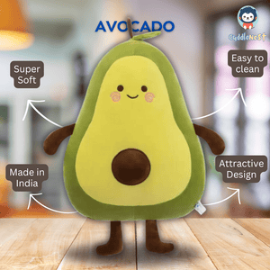 CuddleNest Cute Avocado Teddy Bear Plush Soft toy, Lovable, Huggable toy | Birthday Gifts - 40 cm - Avo_40_Green