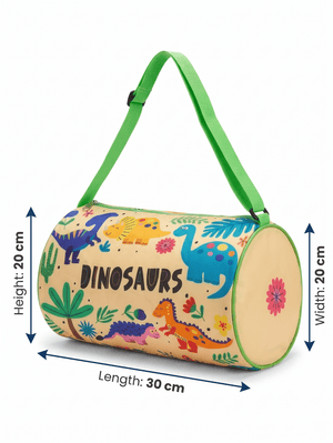 CuddleNest Dinosaurs Kids Travel Barrel Duffle Bag - Kids & Baby Bags