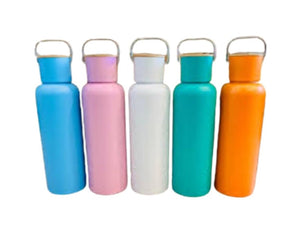 CuddleNest Eco Stainless Steel Water Bottle | Leak - Proof Bottle with Bamboo Top - Water Bottle_Brown Box_Green