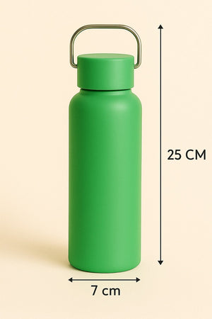 CuddleNest Eco Stainless Steel Water Bottle | Leak - Proof Bottle with Bamboo Top - Water Bottle_Brown Box_Green