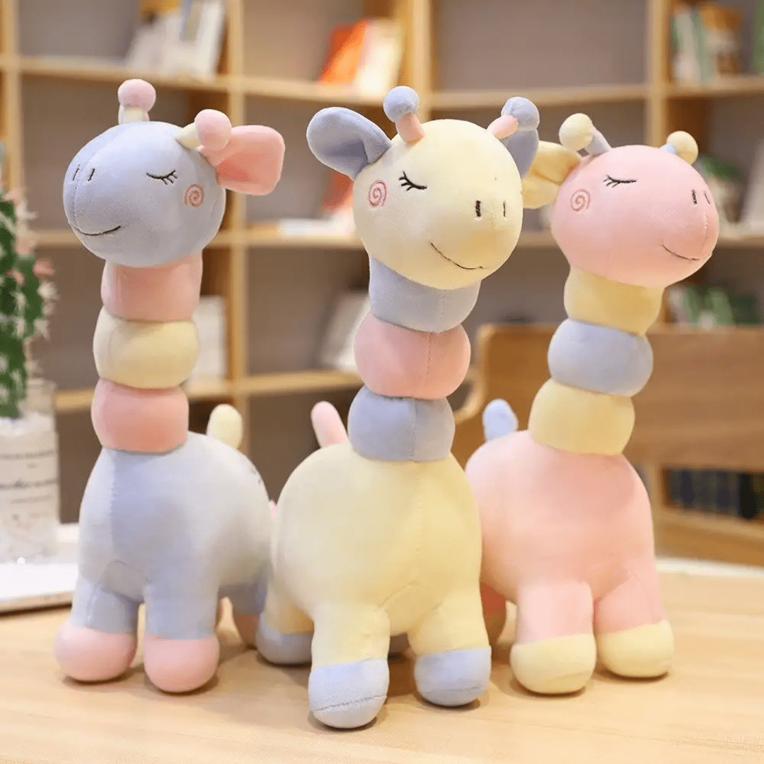 CuddleNest Giraffe Toy in Pastel color 45 cm - Giraffe_Pink_45*20*15