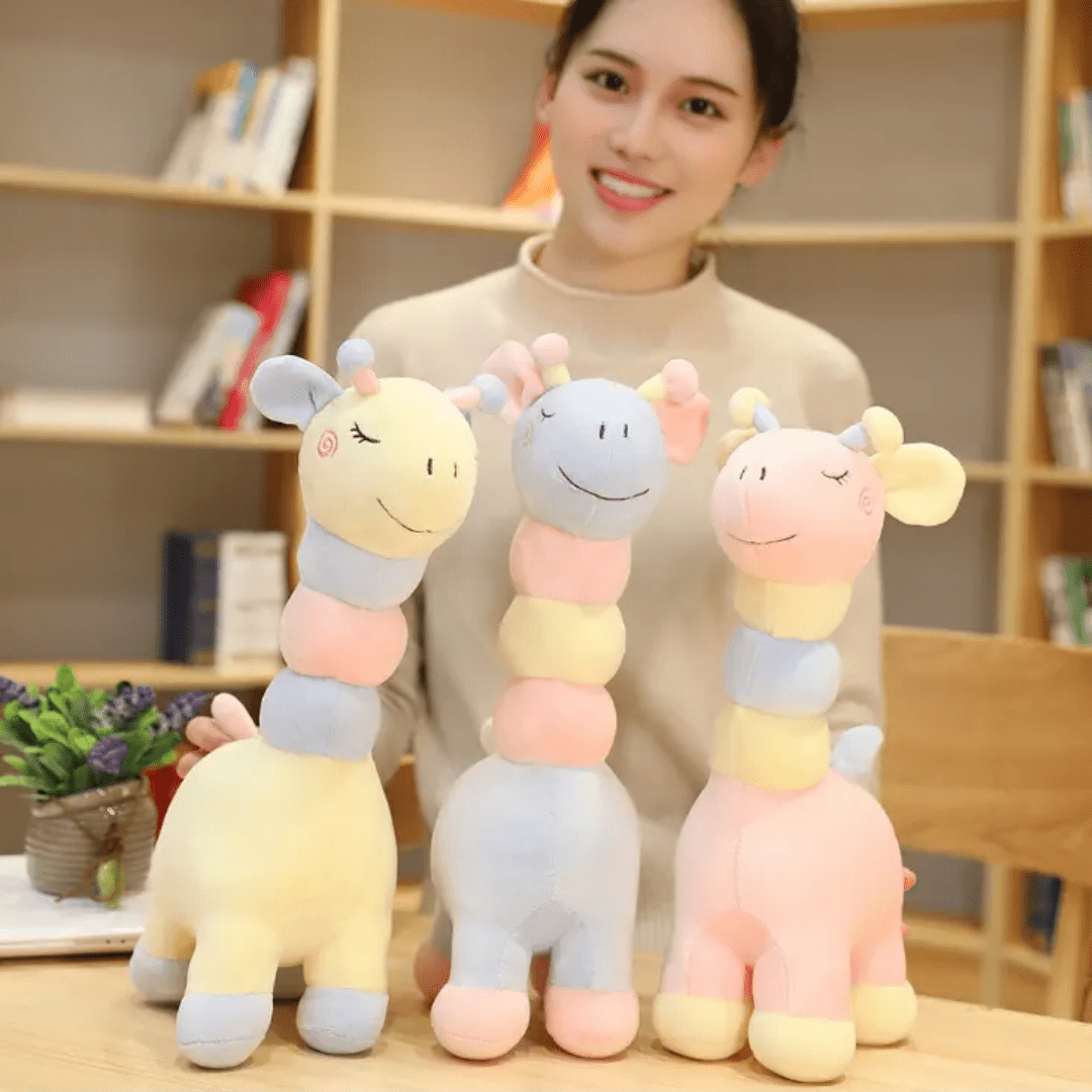 CuddleNest Giraffe Toy in Pastel color 45 cm - Giraffe_Pink_45*20*15