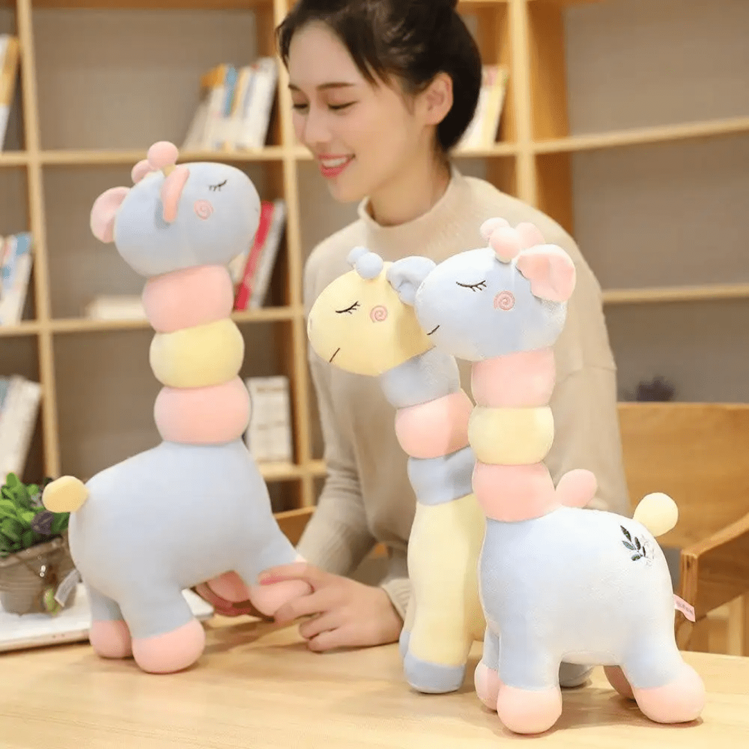 CuddleNest Giraffe Toy in Pastel color 45 cm - Giraffe_Pink_45*20*15
