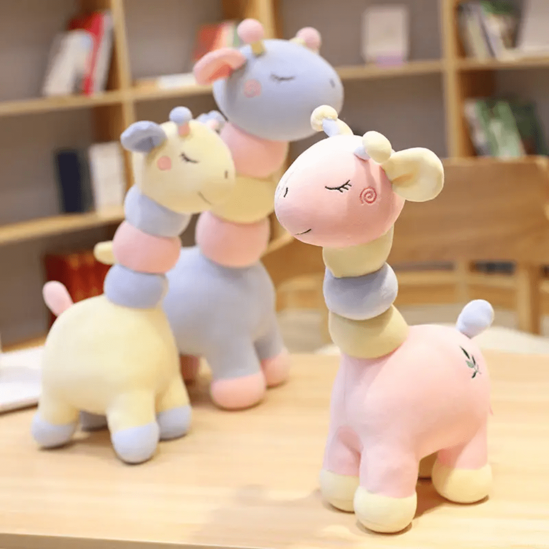 CuddleNest Giraffe Toy in Pastel color 45 cm - Giraffe_Pink_45*20*15